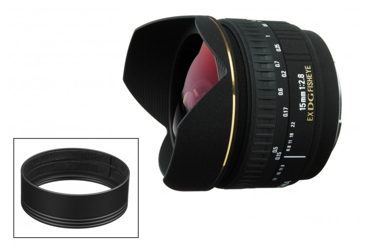 Objetiva Prime Sigma DG 15mm f2.8 EX Fisheye + Adaptador Filtros CA475-72 (para Nikon F)
